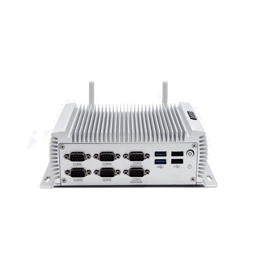 BASOARO Mini PC RS232, Fanless PC Win 10, Core i5 4200U, 8GB RAM 128GB SSD, Dual LAN, HD, VGA, RS232/RS485 COM Port, 4 USB3.0, 4 USB2.0, WiFi, BT, Metal Case