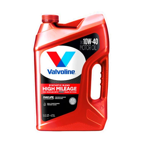 Valvoline High Mileage with MaxLife Technology SAE 10W-40 Synthetic Blend Motor Oil 5 QT