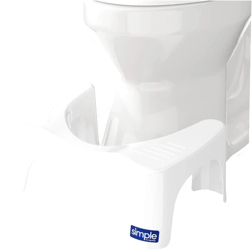 Squatty Potty Simple Bathroom Toilet Stool, White, 7
