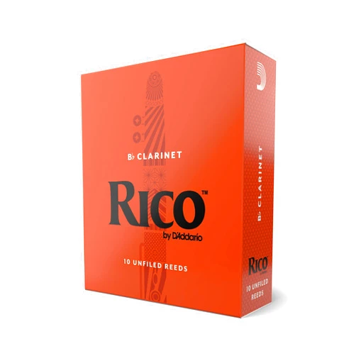 D'Addario Rico Bb Clarinet Reeds, Strength 2.5, Pack of 10