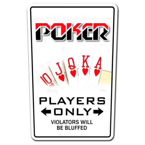 SignMission Poker Player Aluminum Sign Parking Cards Dealer Gambler Gambling Blackjack Poker | Indoor/Outdoor | 10