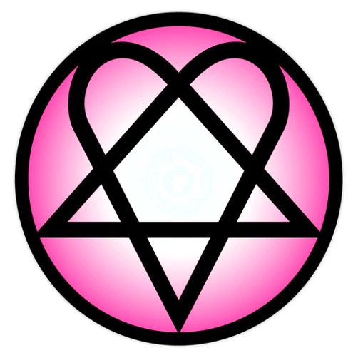 STS HIM PINK HEARTOGRAMM VILLE VALLO MUSIC BAND sticker decal 4