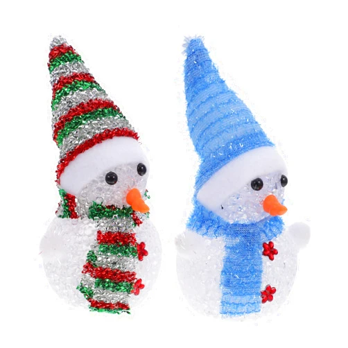 DOITOOL 2pcs Christmas Night Light Snow Santa Claus Christmas Light Decor Lights Xmas Party Supplies Christmas Goodie Bag Fillers Ornaments Xmas Night Light PVC Crystal Particles