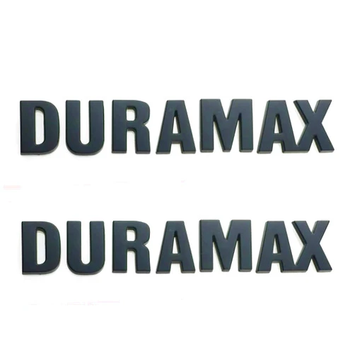 Generic Pair Set 2019-2021 New Duramax Emblems Badge Replacement for Silverado (Matt Black)