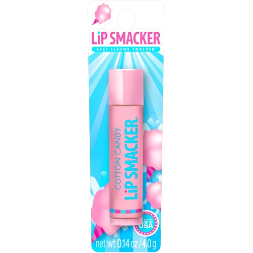 Lip Smacker Flavored Lip Balm, Cotton Candy, Flavored, Clear, For Kids, Men, Women, Dry Kids