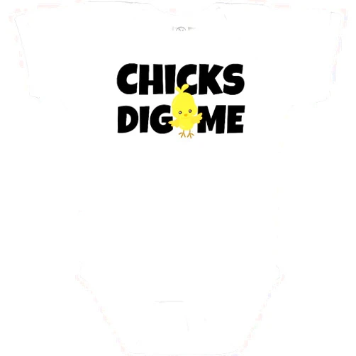 inktastic Chicks Dig Me Baby Bodysuit