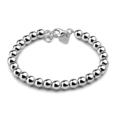 H&Beautimer 925 Sterling Silver 4-10MM Ball Chain Bracelet For Women's - Italian Handmade Bead Chain Bracelet 5''5.7''6.3''6.7''7.5''8''8.3''8.5''9 Inch Rose Gold Party Jewelry