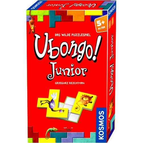 Kosmos 712723 Ubongo Junior Gift Game, Children's Game, Wild Tile Game and Lots of Puzzle Fun, Children's Birthday, for Children from 5 Years