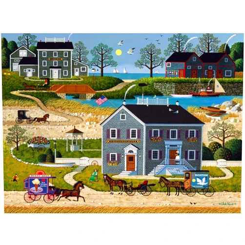 Buffalo Games - Charles Wysocki - The Whippersnappers of Cape Cod - 1000 Piece Jigsaw Puzzle for Adults Challenging Puzzle Perfect for Game Nights