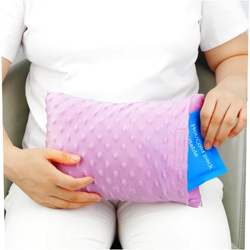 HapiPoppy Tummy Tuck Pillow with Pocket Hysterectomy Pillows Hysterectomy Recovery Must Haves Gifts for Abdominal Surgery Tiny Cough Cushion Minky Dot Lavender