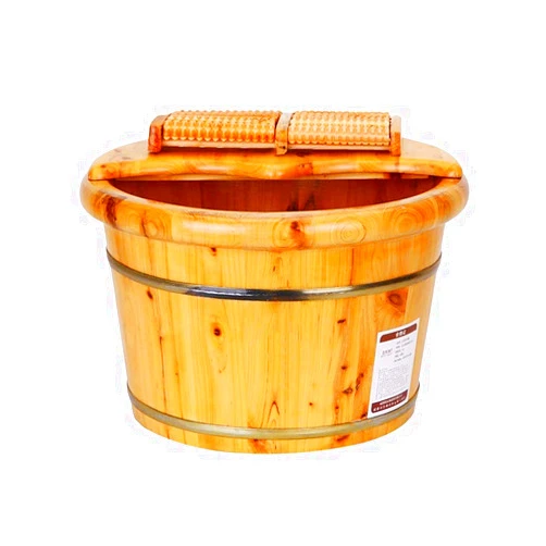 DUERDU Unskrl Wooden Foot Basin, Solid Wood Cypress Foot Basin Bathtub, Wooden Foot Basin, Pedicure Barrel, Pedicure Basin, spa Massage, Massager with Cover//408