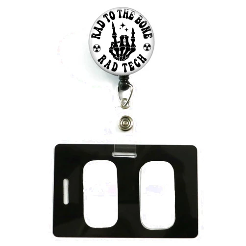 SCRAPHEART X-Ray Tech Essentials Bundle - Includes Rad to the Bone Rad Tech Badge Reel, X-Ray Marker Holder, and X-Ray Marker Adhesive Set
