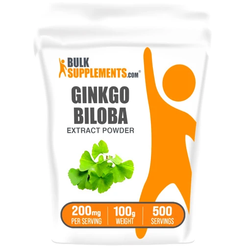 BulkSupplements.com Ginkgo Biloba Extract Powder - from Ginkgo Biloba Leaf, Antioxidant Source, Herbal Supplement - Gluten Free, 200mg per Serving, 100g (3.5 oz) (Pack of 1)