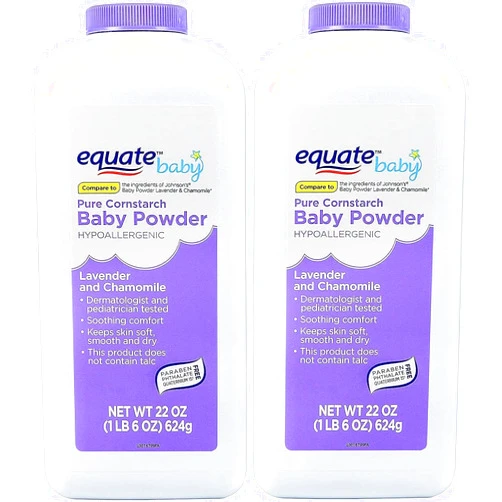 Generic Pure Cornstarch Baby Powder Hypoallergenic Lavender and Chamomile (22 Oz - Pack of 2)