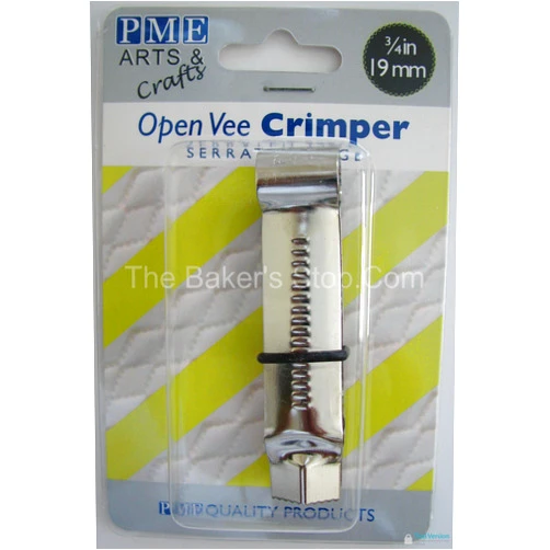 PME Open Vee Serrated Crimper, Large, Silver