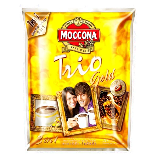 Moccona Trio Gold Arabita and Robuta Instant Coffee Mixed 400g. Pack 20 Sachets