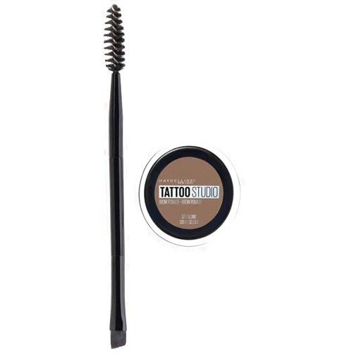 Maybelline TattooStudio Brow Pomade Long Lasting, Buildable, Eyebrow Makeup, Blonde, 1 Count