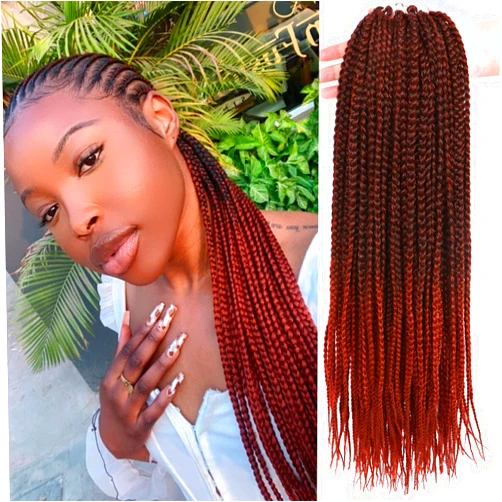 XCHSLB 7 Packs Goddess Box Braids Crochet Hair 18 Inch Prelooped Crochet Box Braids Crochet Hair for Black Women Braiding Hair (18 Inch 7 Pack, 1B/350)