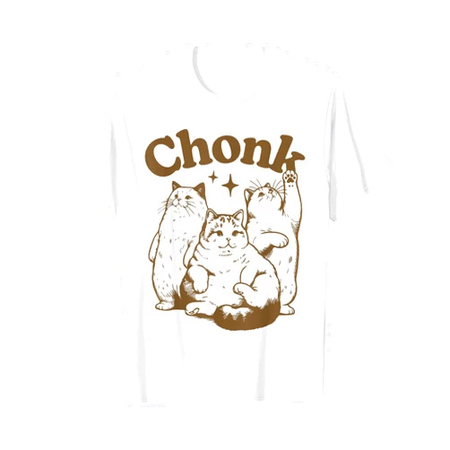 Funny Chonk Cat T-Shirt - Cute Fat Cat Tee T-Shirt