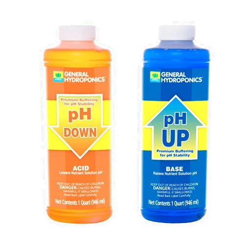 General Hydroponics pH Up and pH Down Liquids - Stabilize Nutrient pH in Hydroponics, 1 qt. Bottles