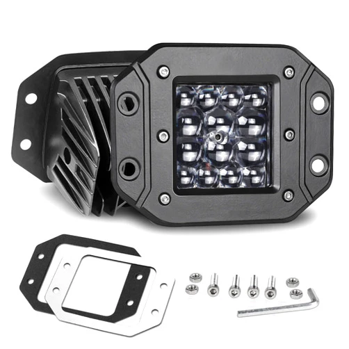 NR NIRIDER Flush Mount LED Pods, Nirider 2PCS 84W Bumper Lights 5 Inch Spot Beam Driving Lights LED Light Bar Flush LED Work Light Off Road Lights for Truck SUV ATV UTV Boat