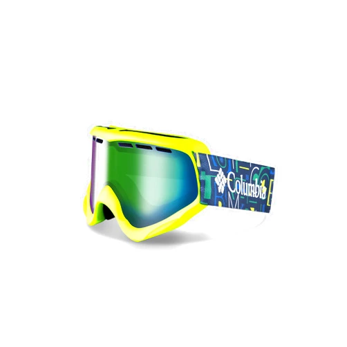 Columbia Unisex Kid's Snow Goggles SNOWCATION - Typo Green/White with Green Ion Lens
