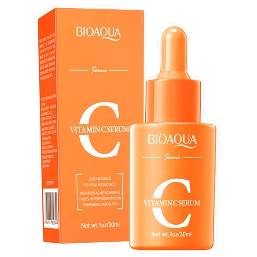 BIOAQUA Vitamin C Facial Serum Hyaluronic Acid Essence Anti-Aging Moisturizing Face Skin Care 30ml / 1fl.oz