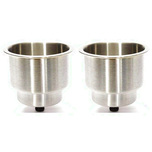 Marinebaby Stainless Steel Cup Drink Holder with Drain Marine Boat Rv Camper
