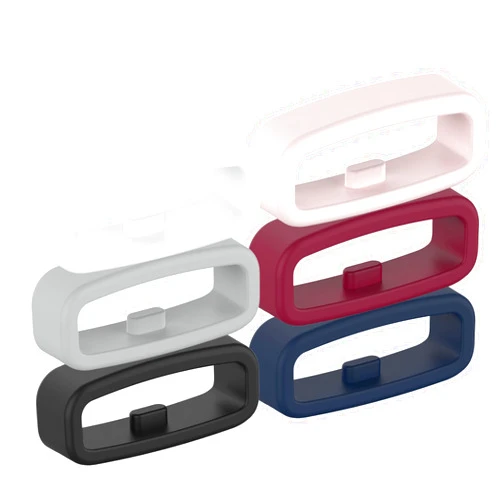 E ECSEM Colorful Band keeper Compatible for Fitbit Versa 4/Versa 3/Versa 2/Versa/Sense/Sense 2 Band, 20MM Silicone Fastener Rings Connector Security Loop/Holder/Retainer for Fitbit Versa Series Smartwatch Accessory