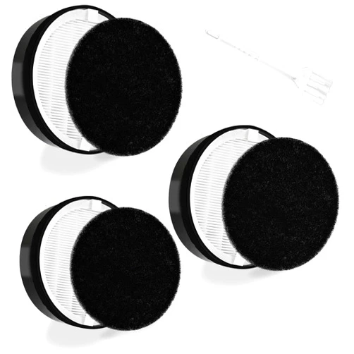 MalhSlix 3 Pack LV-H132 Replacement Filter Compatible for LEVOIT LV-H132 Air Purifier LV-H132-RF, H13 True HEPA Filter, Activated Carbon Filter, Replace Part LV-H132-RF