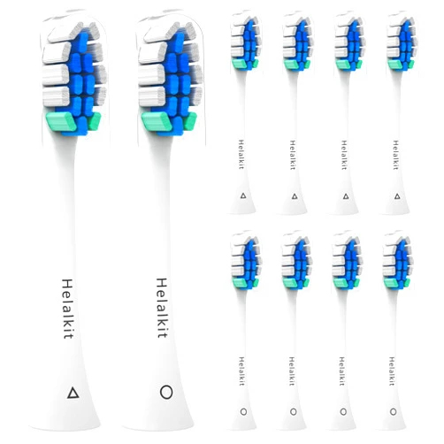 Helalkit Replacement Toothbrush Heads for Philips Sonicare Replacement Heads, Brush Heads Compatible with Phillips Sonicare Snap-on Electric Tooth Brushes, 8 Pack