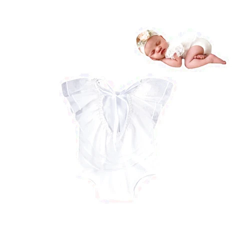 HAOHAOHUOZHE Newborn Photo Romper Girls Baby Photography Bodysuit Girl Infant Photoshoot Picture Props