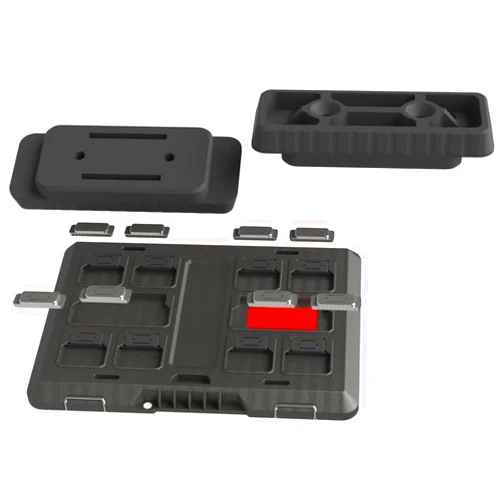 NyVoozy Feet Mounting System, Mounting Feet for Milwaukee Packout, Mounting Feet for Milwaukee Packout System (Black) - 10Pack