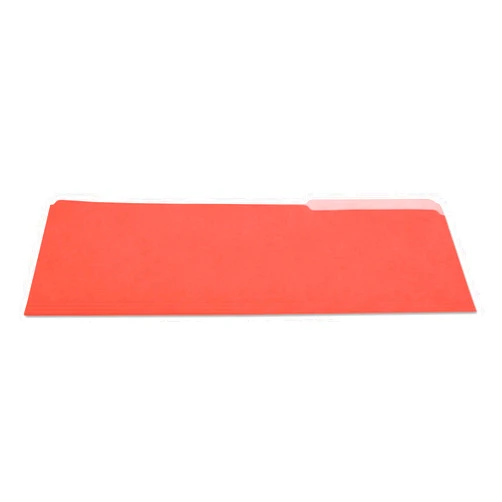 Universal UNV10523 1/3-Cut Tabs, Deluxe Colored Top Tab File Folders - Legal Size, Red/Light Red (100/Box)