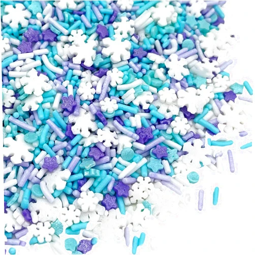 Manvscakes Sprinkles | Frozen in Sugar Sprinkle Mix | Blue Sprinkles | Confetti Sprinkles | Metallic Sprinkles | Snowflake Sprinkles | Cake Sprinkles (8 ounce bag)