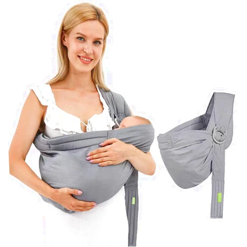 Shsyue Baby Sling-Baby Carrier-Baby Wraps,Soft Adjustable Ring Sling for Newborns Infants, Breathable Multi-Functional Sling for Mom&Dad Support Babies Under 36lbs-Grey