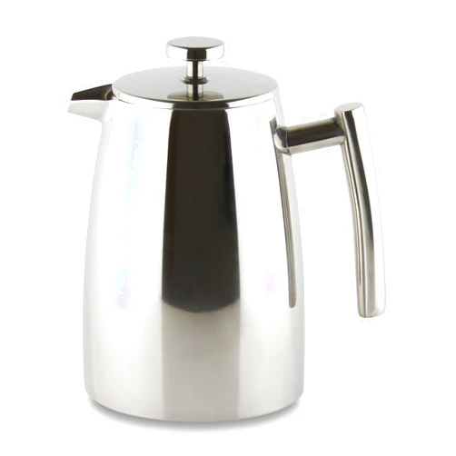 Café Stal Belmont 12 Cup Double Walled Cafetiere Coffee Maker, Mirror Finish, 1.5 Litr,HFD-12