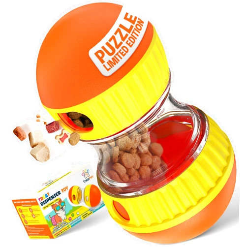 TRECKPET Dog Treat Dispenser Toy interactive-Treat puzzle toys for dogs mental stimulation-puzzle feeder dog & cognitive toys for dogs–Durable stimulating dog toys for Boredom-Limited Treat Dispensing Dog Toys