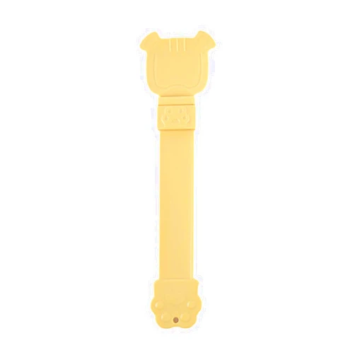 IEUDNS Cat Strip Squeeze Spoon Holder Cat Feeding Spoon Cartoon Cat Food Squeezer Squeeze Tool for Cat Food for Snack Puree Feeding, yellow