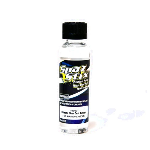 Spaz Stix Ultimate Clear Coat Airbrush Paint 2oz - For Mirror Chrome