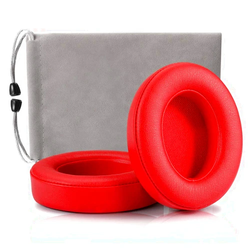 Cipher.v Replacement Ear Pads Cushions, Earpads Cover Compatible with Beats Studio 2 Wireless Wired and Studio 3 Over Ear Headphones 1 Pair (Red)
