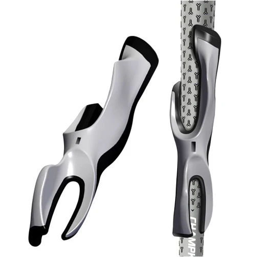 CHAMPKEY Professional Golf Grip Trainer - Perfect Golf Training Aid for Stable Swing and Proper Hand Positioning and Grip-Enhance Grip Strength and Precision (Gray, Jumbo)