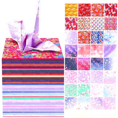 Lincia 1200 Pcs Japanese Origami Paper Double Sided Sakura Square Sheet 5.9 x 5.9 Inch Cherry Blossom Scrapbook Paper for Kids Beginner Arts Crafts Projects