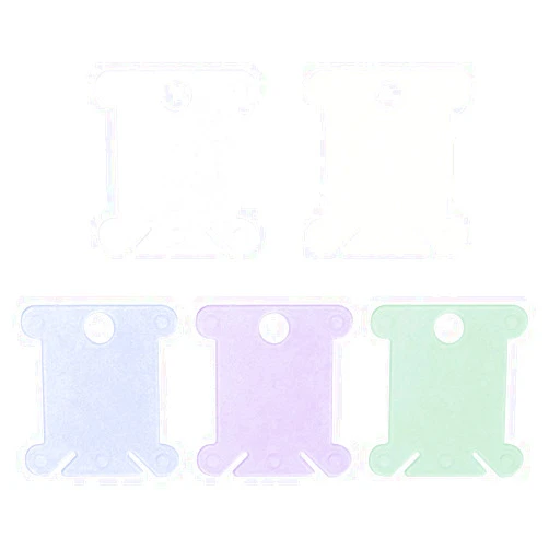 Teensery 120 Pieces Plastic Sewing Thread Winding Plate Board Assorted Color Thread String Winder Cross Stitch Embroidery Thread Bobbins Organizer Sewing Embroidery Tool