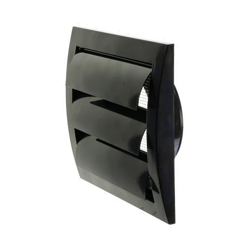Repa Market Black Exhaust Hood Vent 4'' Inch with Built-in Pest Guard Screen and Flange, Air Vent Cover, HVAC Exhaust Vent Duct Cover, Exhaust Cap