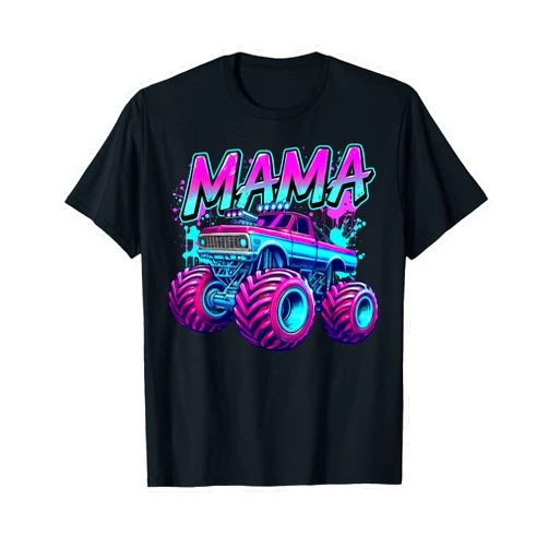 Monster Truck Family Mama Apparel Mother's Day Mama Monster Truck for Kid Girl Women Mom Family Mothers Day T-Shirt