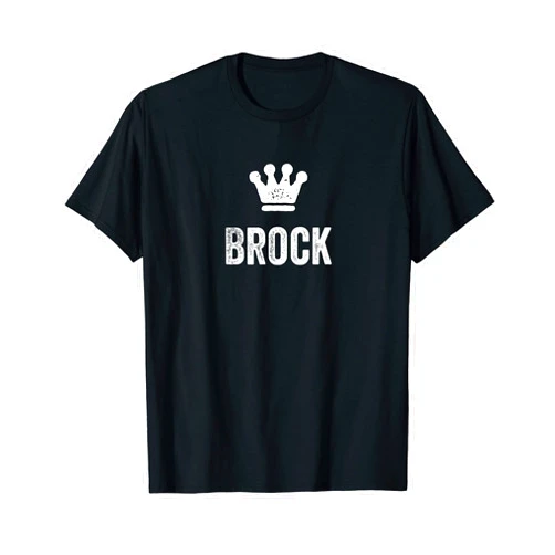 Brock Name Tag Apparel for Men Named Brock Brock the King / Crown & Name Design for Men Called Brock T-Shirt