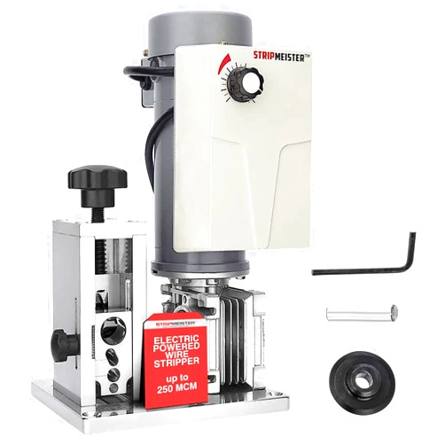 StripMeister Ultimate Wire Stripping Kit: E250 Machine + Blade Replacement - Effortlessly Strip Electrical & Copper Wires, Variable Speeds for Easy Scrap Metal Stripping