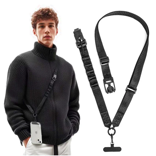 Turkalla Phone Lanyard,Adjustable Crossbody Phone Lanyard with Magnetic Buckle, Nylon Phone Strap with Patch for Most Phone