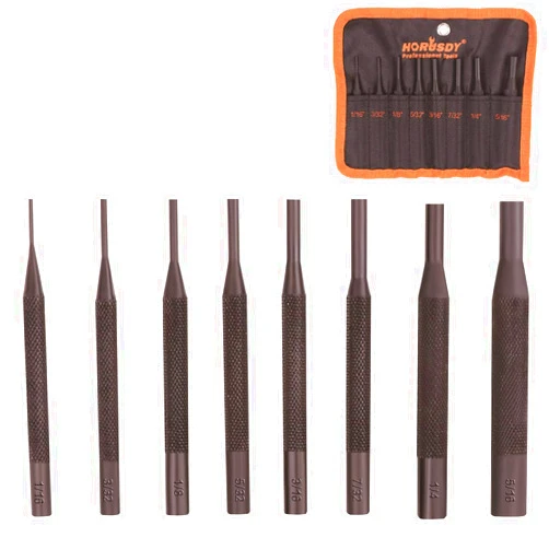 HORUSDY 8 Pieces Pin Punch Set, Kit Removing Repair Tool with Holder for Automotive, Watch Repair,Jewelry and Craft